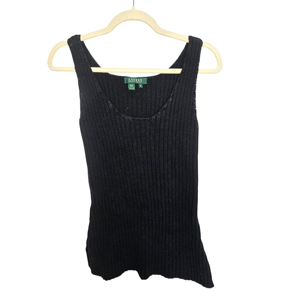 Lauren Ralph Lauren Womens Heavy Knit Sweater Tank M Classic Layering Minimalist